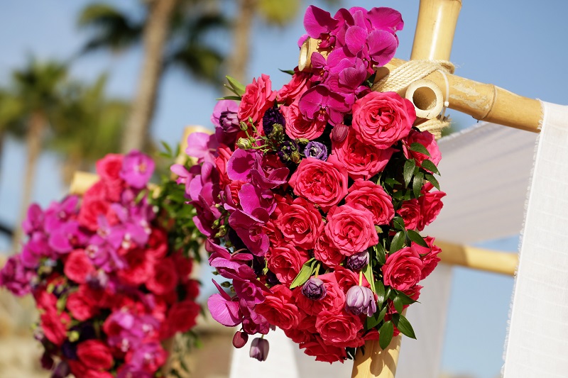hot pink flowers for destination weddings mexico elena damy