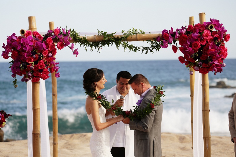 one and only palmilla weddings hot pink orchids
