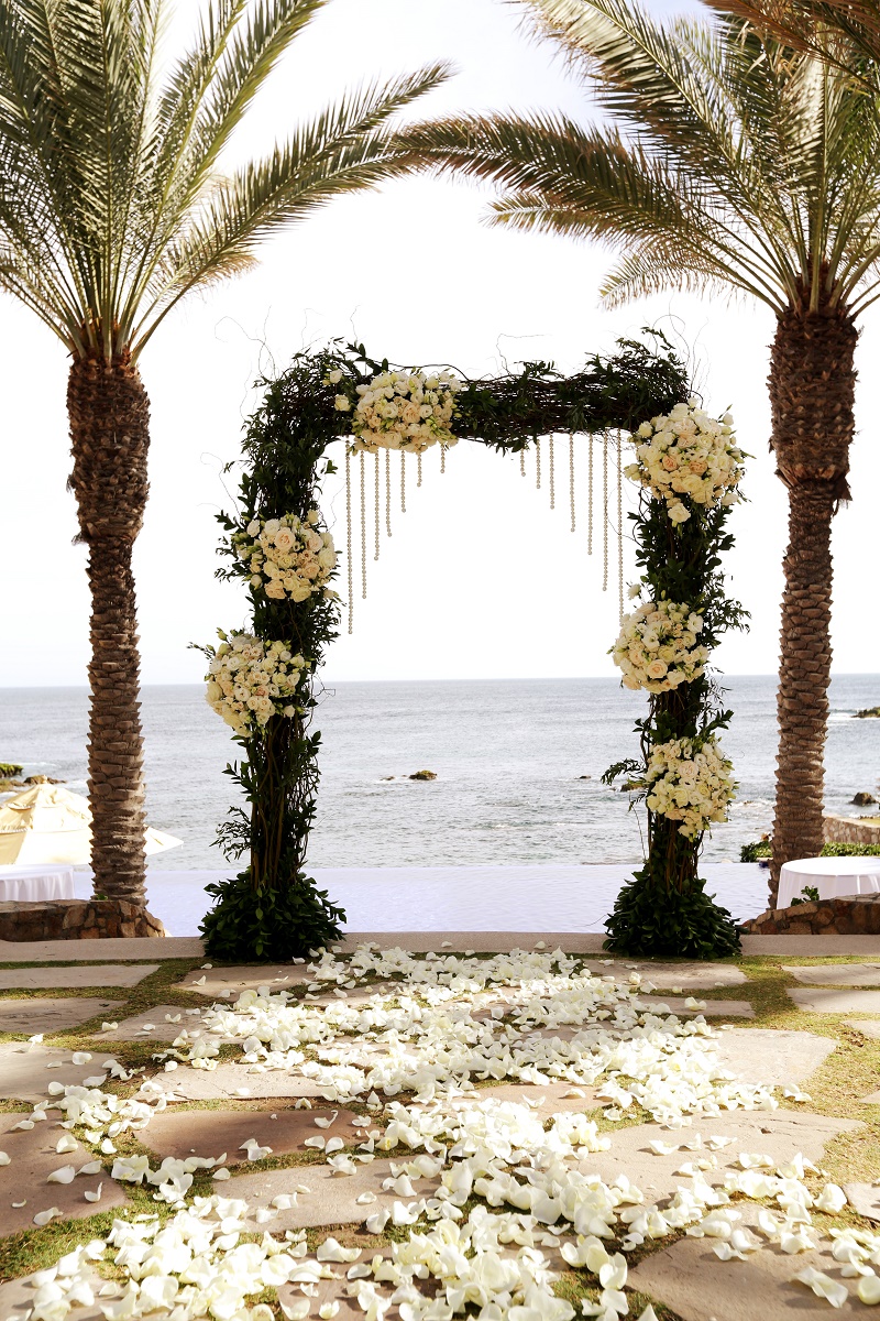 beach weddings ceremony arches elena damy floral design mexico wedding planners