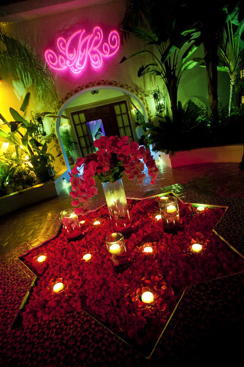 one and only palmilla weddings after hours party decor flowers in fountains elena damy