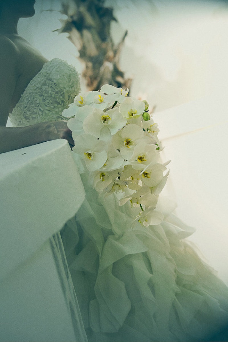 white orchid bridal bouquet elena damy destination weddings
