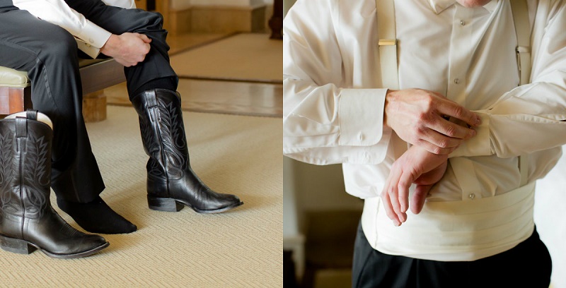 One & Only Palmilla Wedding Elena Damy Event Design - Sara Richardson Photography - groom wearing cowboy boots