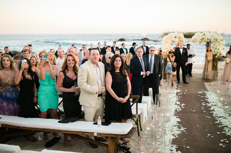 wedding guests beach weddings los cabos esperanza resort elena damy event design chris plus lynn photography