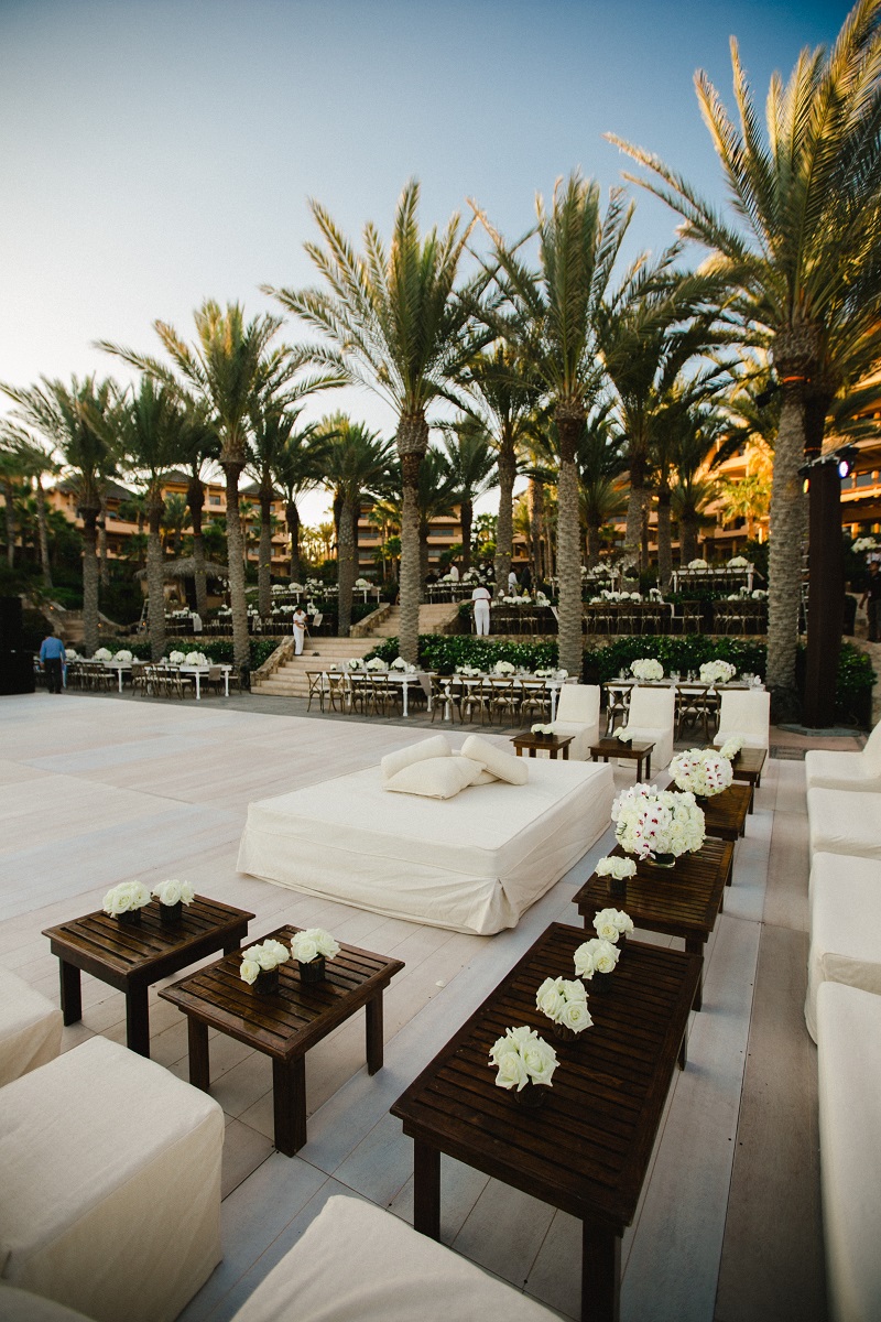 white lounge beach weddings los cabos esperanza resort elena damy event design chris plus lynn photography