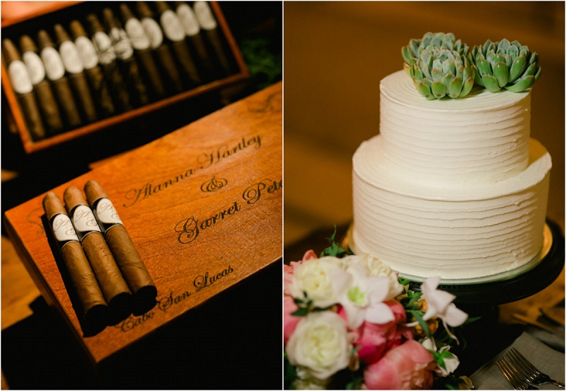 cigar roller for weddings cabo wedding cake with succulents elena damy wedding planners