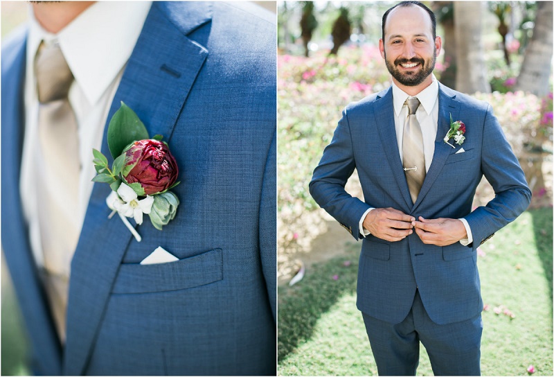 groom in blue suit cabo del sol weddings