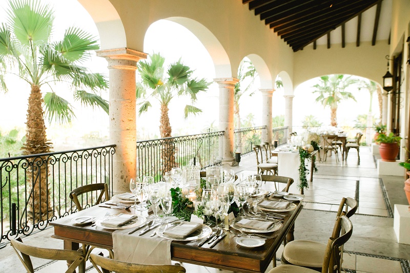 reception tables on the terrace weddings at cabo del sol elena damy destination wedding planners mexico chris plus lynn photo