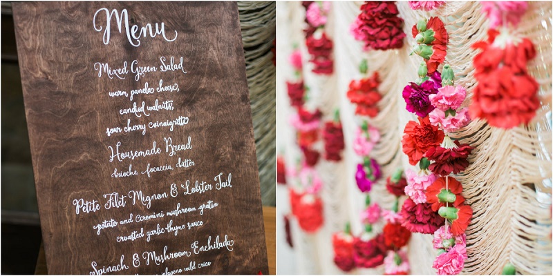 wooden menus macrame drapes cabo del sol weddings elena damy floral design