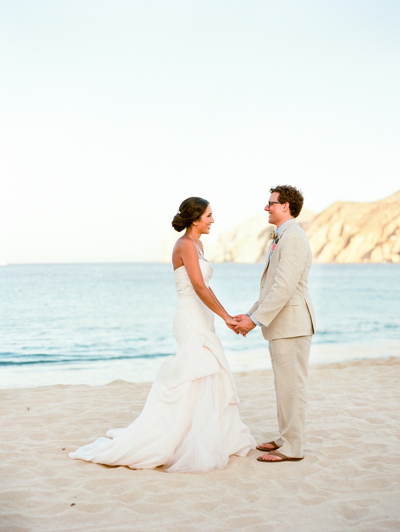 bride and groom photos on the beach mexico elena damy destination weddings nancy aidee photography