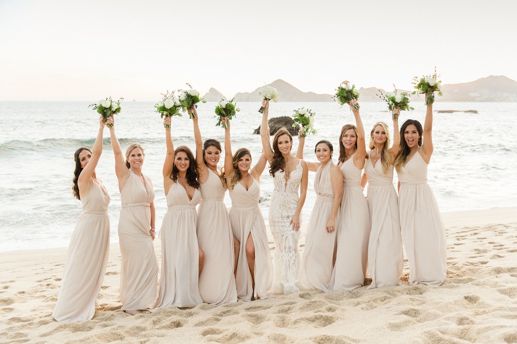 Cabo Weddings Bridesmaids on the beach The cape Hotel Elena Damy Wedding Planners Sara Richardson-1439