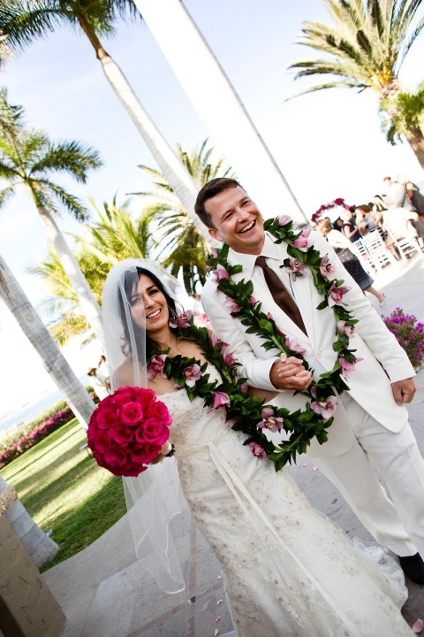 hot pink beach weddings elena damy floral design