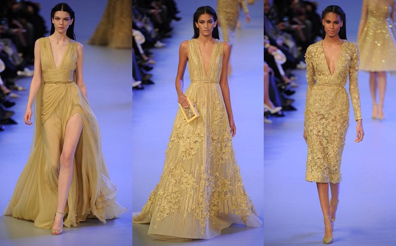 Elie Saab 2019 Gold Applique One Shoulder Zuhair Murad Evening Gowns With  Long Sleeves And Backless Design Perfect For Formal Occasions And Proms  From Greatvip, $121.89 | DHgate.Com
