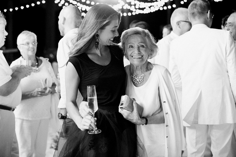 bride and grandmother