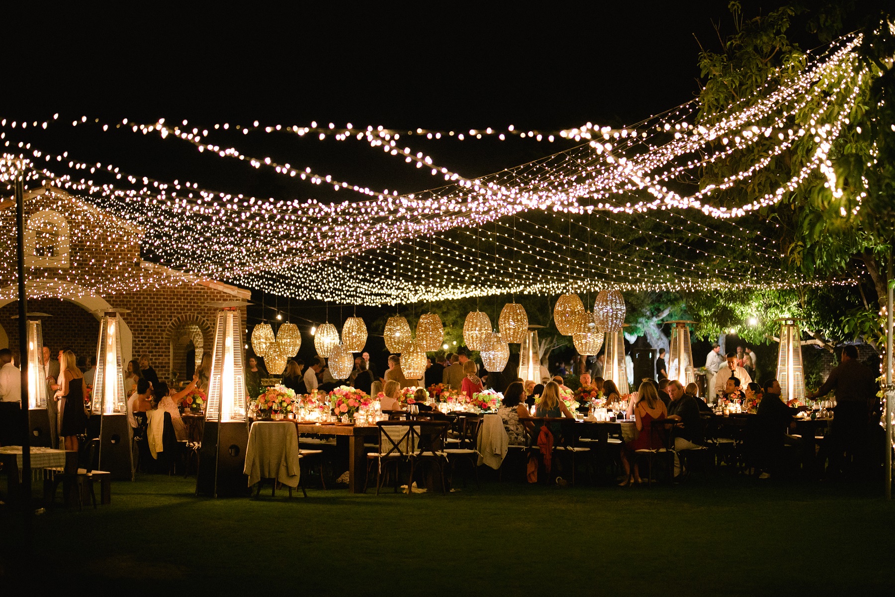 Elena Damy Little White Lights Wedding Reception Design Mexico