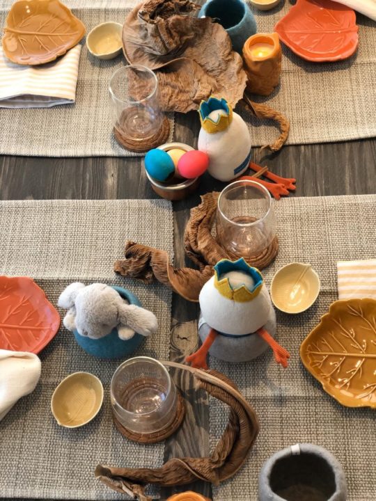 kids theme easter table decorations