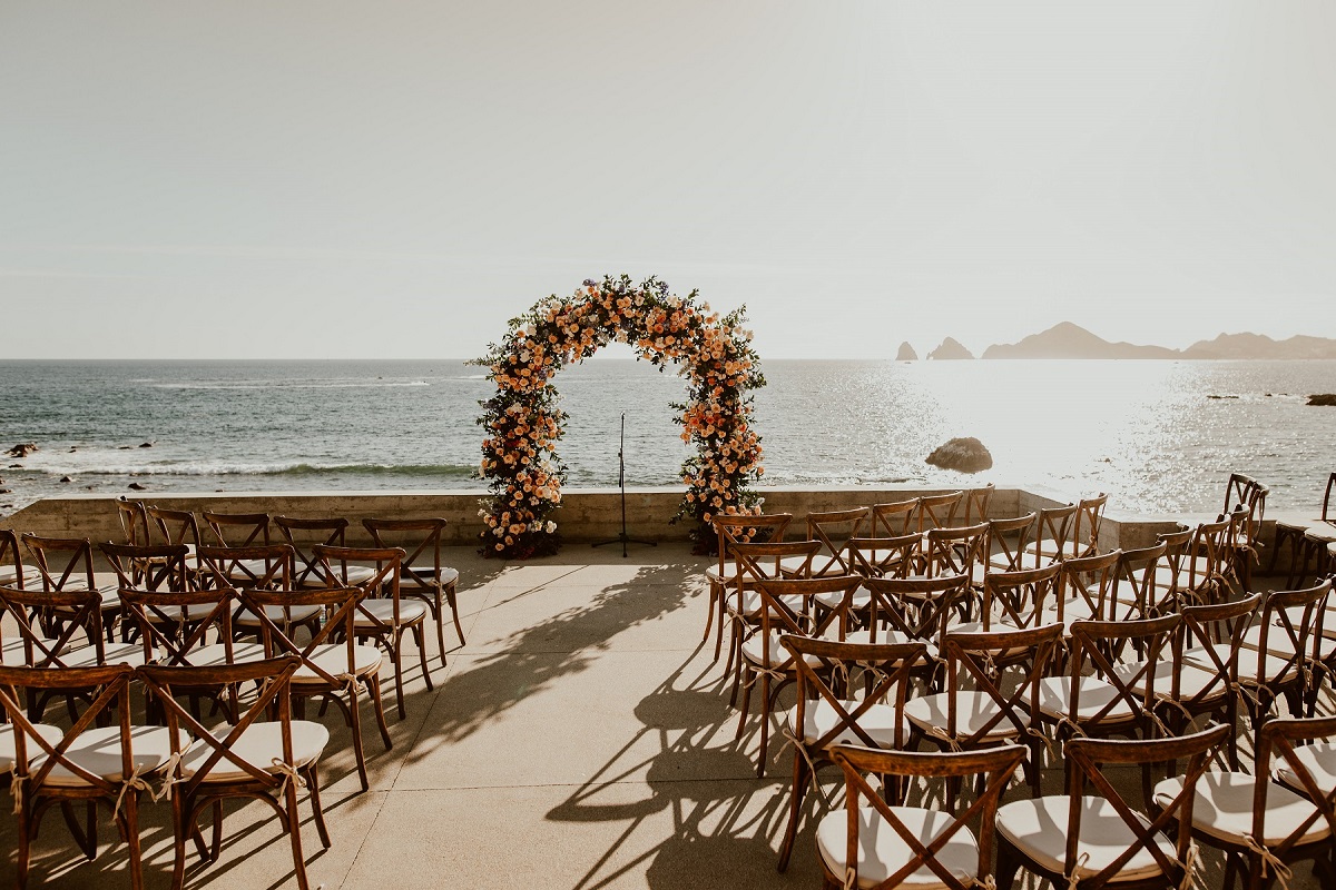 floral arch beach weddings cabo